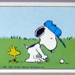 Snoopy and Woodstock golfing Sticker – #184