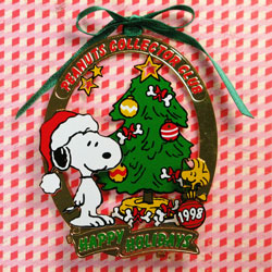 Snoopy & Woodstock Metal Ornaments