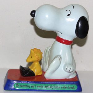 Snoopy Figurescene - Snoopy & Woodstock 'Secretary' Figurine