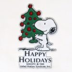 Snoopy with Christmas Tree Magnet