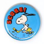 Snoopy & Woodstock Hockey Button