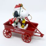 Snoopy & Woodstock in Wagon Christmas Ornament