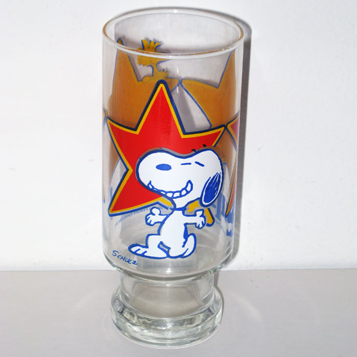 snoopy beer glass