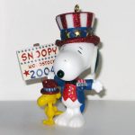 Uncle Sam Snoopy and Woodstock Ornament