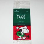 Santa Snoopy playing Guitar Christmas Gift Tags