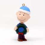 Charlie Brown Holding Wreath Ornament