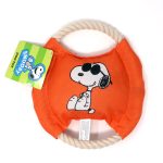 Snoopy Joe Cool rope frisbee squeaker Toy