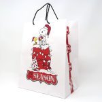 Snoopy and Woodstock on Doghouse Christmas Gift Bag