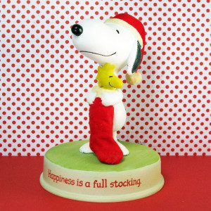 Snoopy & Woodstock with Snowflake Ice Sculture Figurine