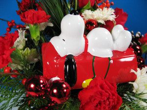 The Snoopy Cookie Jar Bouquet - Close-up of Snoopy