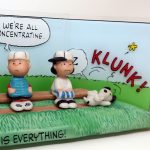 Peanuts Baseball Comic Strip Figurine