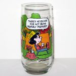 Lucy Relaxing McDonald's Camp Snoopy Glass