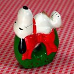 Snoopy on Wreath Ornament
