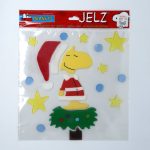 Santa Woodstock Christmas Jelz Window Cling