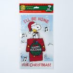 Snoopy & Woodstock on Doghouse Christmas Gel Cling