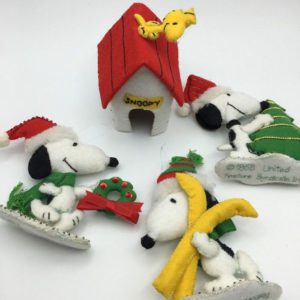 Felt Snoopy Christmas Ornaments by Malina