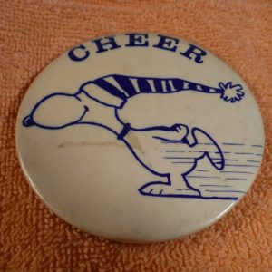 Snoopy Skating Pinback Button