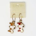 Snoopy holding letter I Earrings
