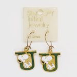Snoopy laying in letter U Earrings