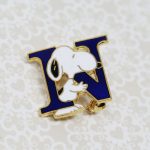 Snoopy standing with letter N Pin