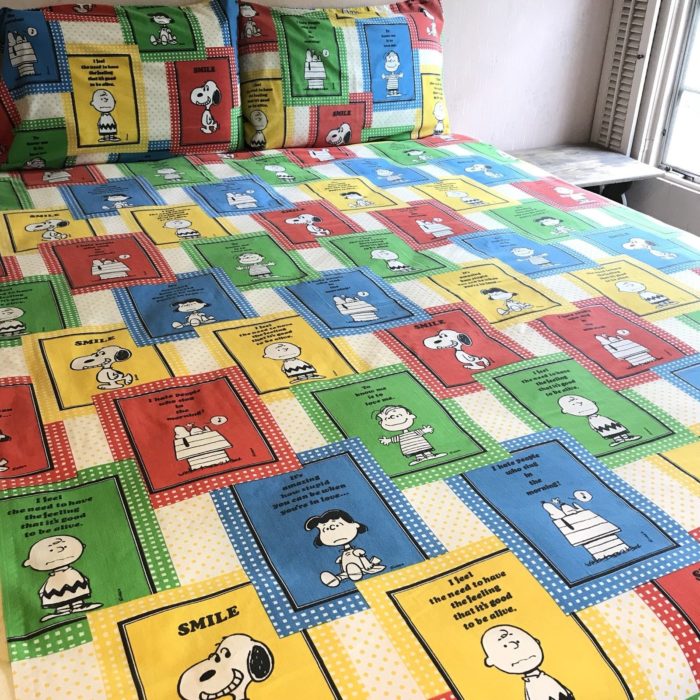 70s PEANUTS SEARS ROEBUCK ベッドシーツ ビンテージ Peanuts Bed Sheets - CollectPeanuts.com