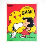 Snoopy kissing Lucy on the nose Wooden Tray Puzzle