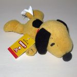 Snoopy laying on tummy vintage yellow Small Plush