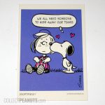 Snoopy and Peppermint Patty 'We all need someone to kiss away our tears' Postcard