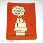 Snoopy with bunny 'It's good to have a friend' Postcard