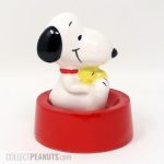 Snoopy & Woodstock sitting in dogdish Paperweight