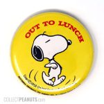 Snoopy "Out to Lunch" Button