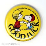Peppermint Patty and Snoopy Flying Ace Button