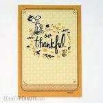 Snoopy dancing 'So Thankful' Greeting Card