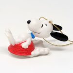 Snoopy Sledding in Dog Dish Ornament