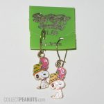 Snoopy wearing party hat and balloon Earrings