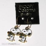 Snoopy holding flower bouquet Earrings