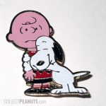 Snoopy hugging Charlie Brown Pin