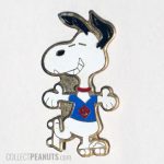Snoopy rollerskating Pin