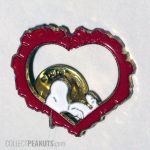 Snoopy laying in heart Pin
