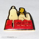 Snoopy and Woodstock on doghouse Pin