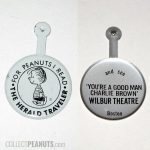 Lucy 'For Peanuts, I Read the Herald Traveler' Tab Button