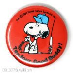 Snoopy on CB radio 'Ten-Four Good Buddy!' Button