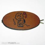 Snoopy hugging Charlie Brown Leather Hair Barrette
