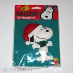 Santa Snoopy Clay Christmas Ornament