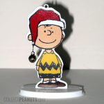 Charlie Brown wearing Santa Hat Christmas Ornament