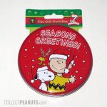 Snoopy, Woodstock & Charlie Brown 'Seasons Greetings' Gift Card Tin