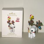 Snoopy Reindeer In the Spirit Christmas Ornament