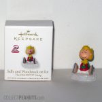 Sally and Woodstock on Ice Christmas Miniature Ornament