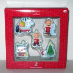 Set of Five Peanuts Christmas Miniature Ornament