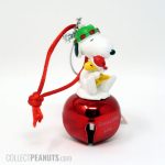Snoopy hugging Woodstock jingle bell Christmas Ornaments